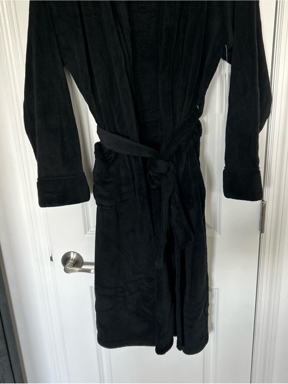 Fruit of the Loom Men's Sleep Soft Fleece Robe, One Size- Black- NWT - Picture 3 of 7
